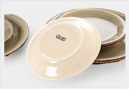 Set de vaisselle en céramique vert ARMAND (18 Pièces)