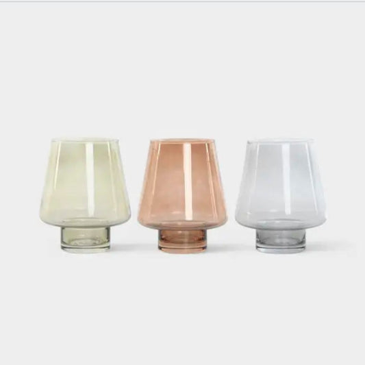 Set de 3 vases en verre colorés VEGA