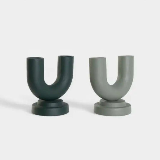 Lot de vase en aluminium vert VERNANI