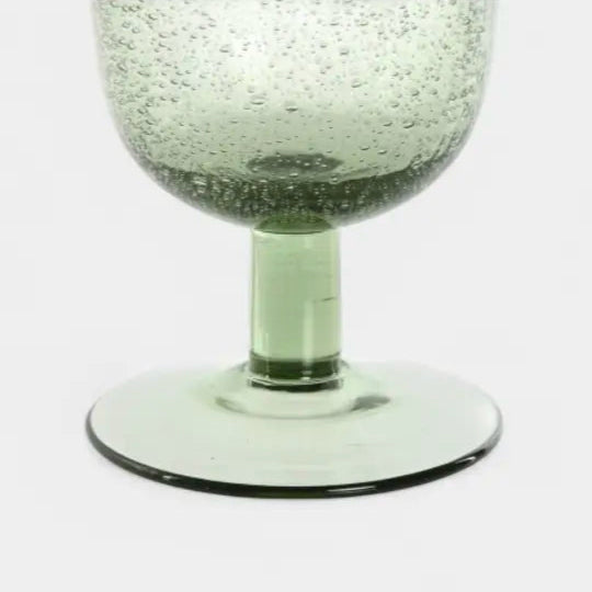 Set de 6 verres en verre soufflé vert GIULIA