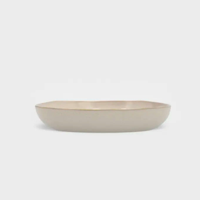 Set de 6 assiettes creuses en céramique crème ANNIE