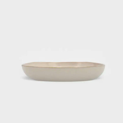 Set de 6 assiettes creuses en céramique crème ANNIE