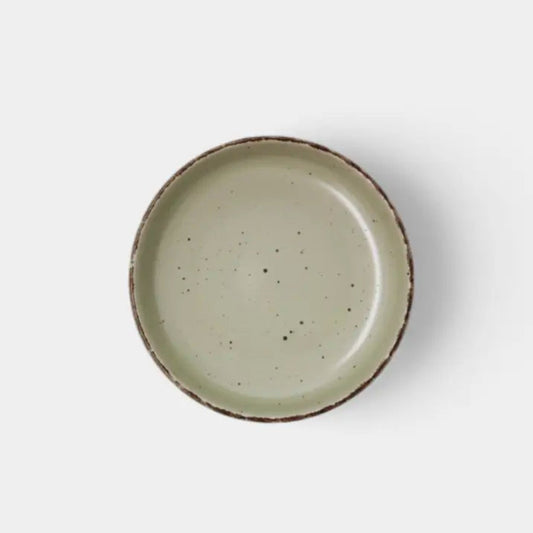 Set de 6 assiettes creuses en céramique vert ALBA