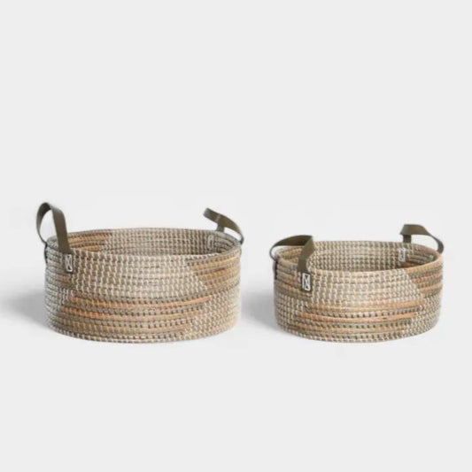 Set de paniers en herbier marin beige ROLLAND