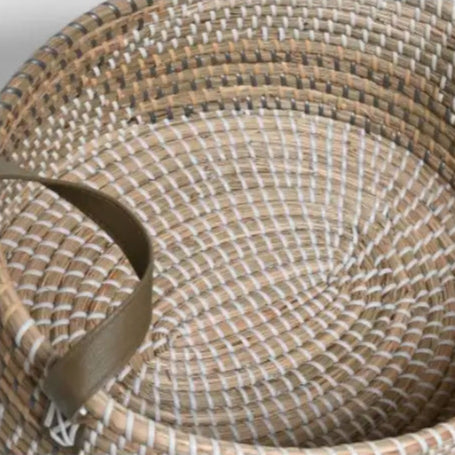Set de paniers en herbier marin beige ROLLAND