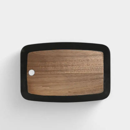 Planche à découper rectangulaire en bois d'acacia & noir KAMIEL