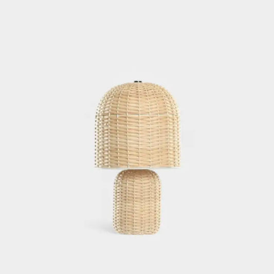 Lampe de bureau en rotin LOÉ