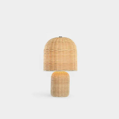 Lampe de bureau en rotin LOÉ
