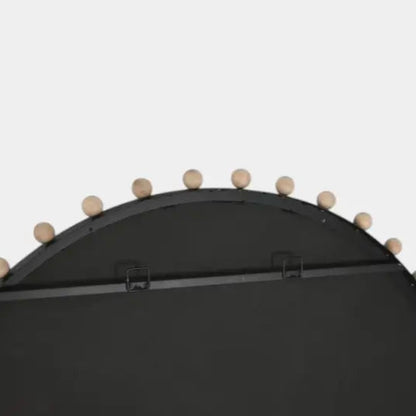 Miroir rond moderne avec détails en bois MALICE