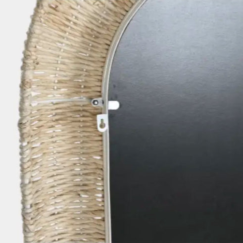 Miroir oval en fibre tressée MILAN