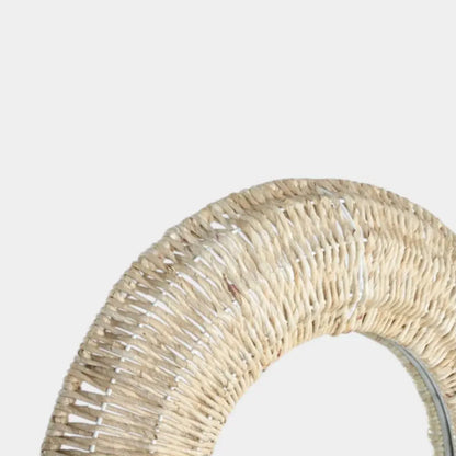 Miroir oval en fibre tressée MILAN