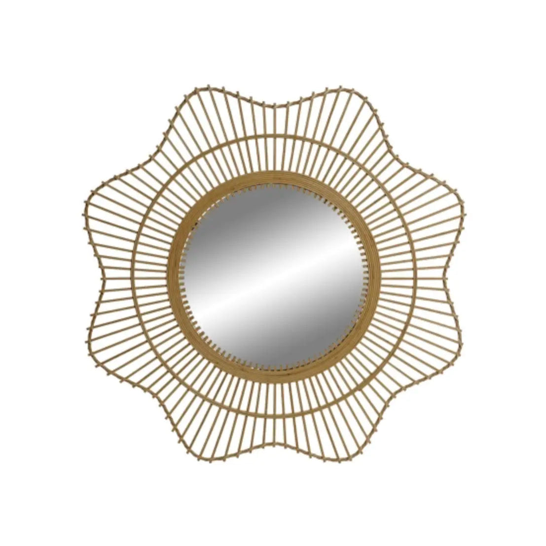 Miroir rond en bambou naturel MELOPE