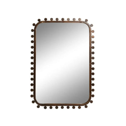 Miroir noir à détails dorés en bois sculpté MONA