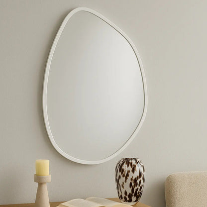 Miroir oblong moderne blanc MIRAIL