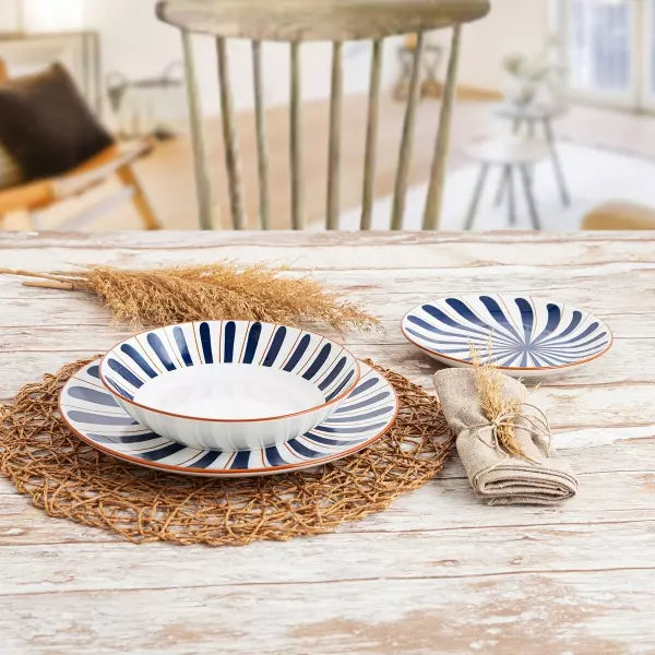 Set de vaisselle coloré AGNES (18 Pièces)