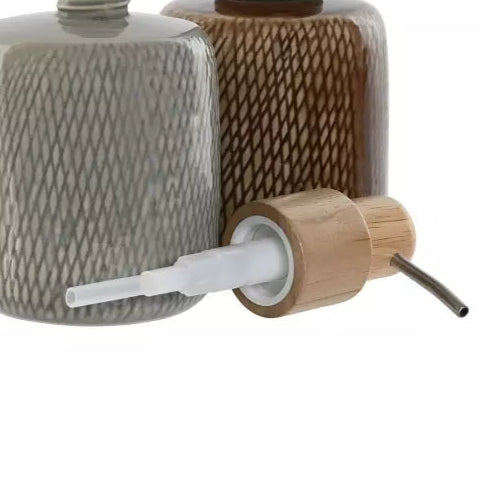 Duo de distributeurs en grès et bois BLISS