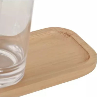 Set de bain transparent et bambou BALTIK