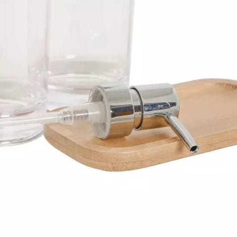 Set de bain transparent et bambou BALTIK