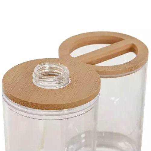 Set de bain transparent et bambou BALTIK