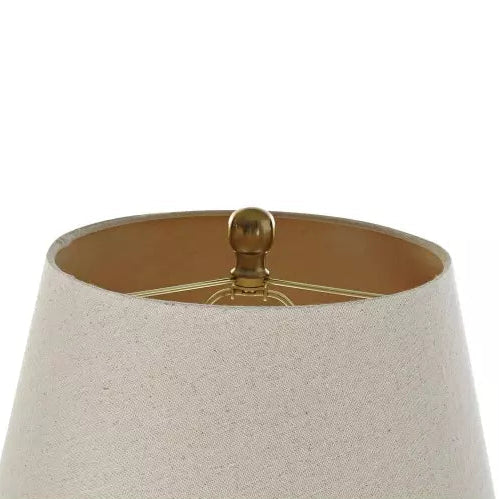 Lampadaire beige et métal doré articulé LINK