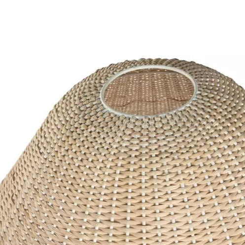 Lampadaire en rotin tressé