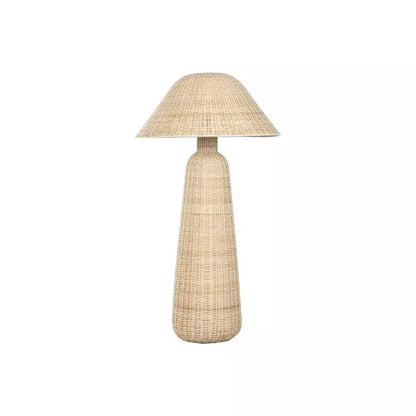 Lampadaire en rotin tressé