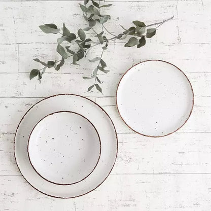 Service de vaisselle blanc ALBA (12 Pièces)