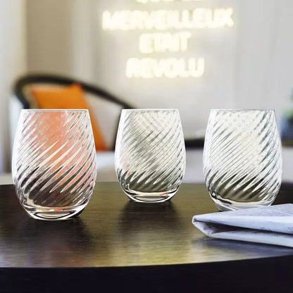 Set de 6 verres en verre transparent GIX