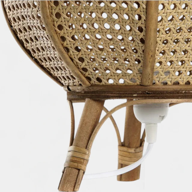 Lampe de table en rotin, LOYAL