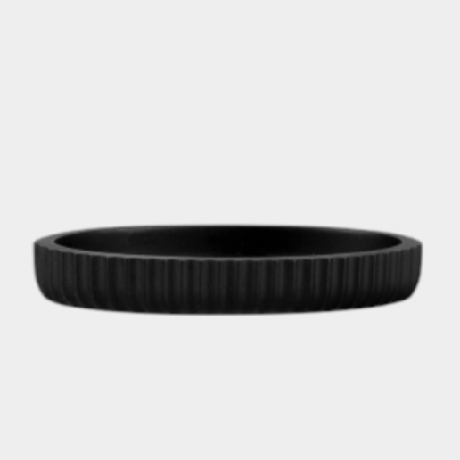 Porte-savon noir mat rayé BOON