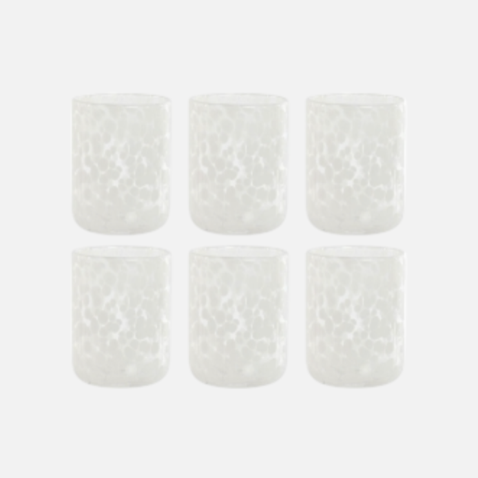 Set de verres écaille blanc GINA (6 unités)