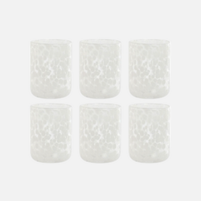 Set de verres écaille blanc GINA (6 unités)