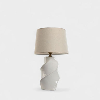 Lampe à poser design en céramique blanche ELÉA