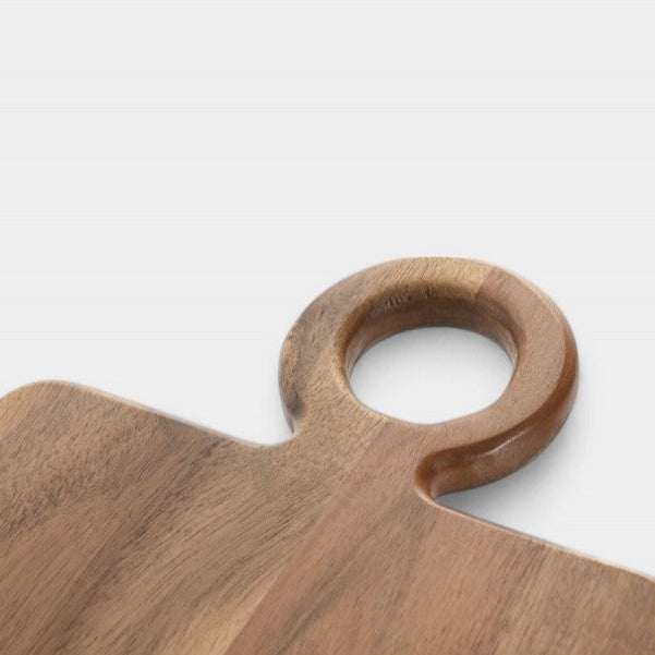 Planche à découper en bois d'acacia avec anse ronde ELORA
