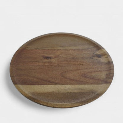 Assiette / Plateau sur pied en bois d'acacia CASSY