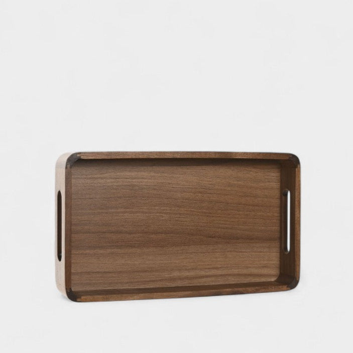 Plateau rectangulaire en bois d'acacia aux bords arrondis ALAIN