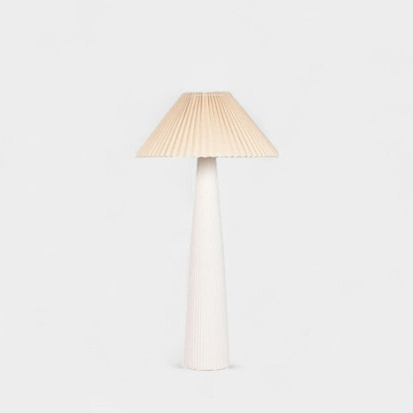 Lampadaire plissé crème CONSTANCE