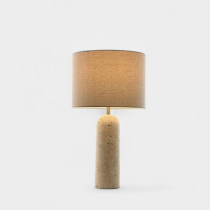 Lampe de table en marbre et lin ANNA