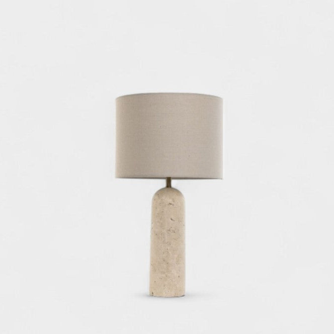 Lampe de table en marbre et lin ANNA