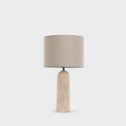 Lampe de table en marbre et lin ANNA