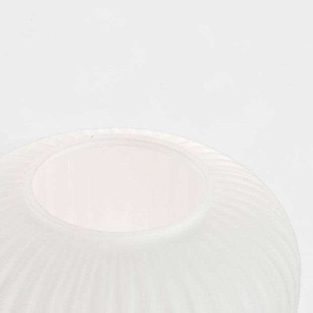 Lampe en verre nervuré & base laiton ASTRÉE