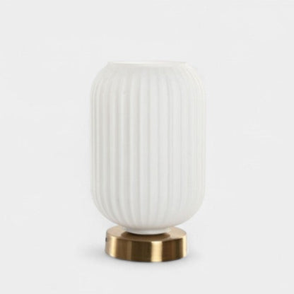 Lampe en verre nervuré & base laiton ASTRE