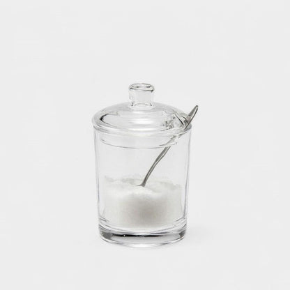 Sucrier en verre transparent avec cuillère ANDREA