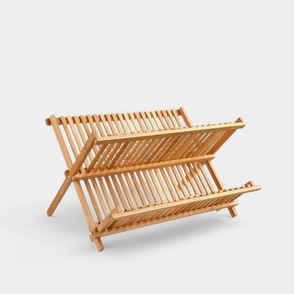 Égouttoir à vaisselle en bambou pliable