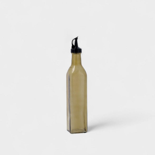 Huilier carré en verre ambré – 550 ml