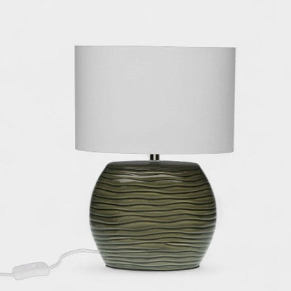 Lampe de bureau en céramique texturée EVA