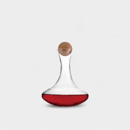Carafe à décanter en verre avec bouchon rond en bois – 1,5 L