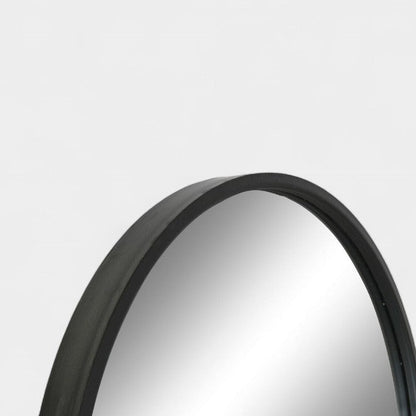 Miroir sur pied en métal noir