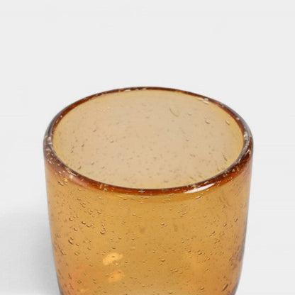 Set de 6 verres à pied en verre soufflé ambre GIULIA