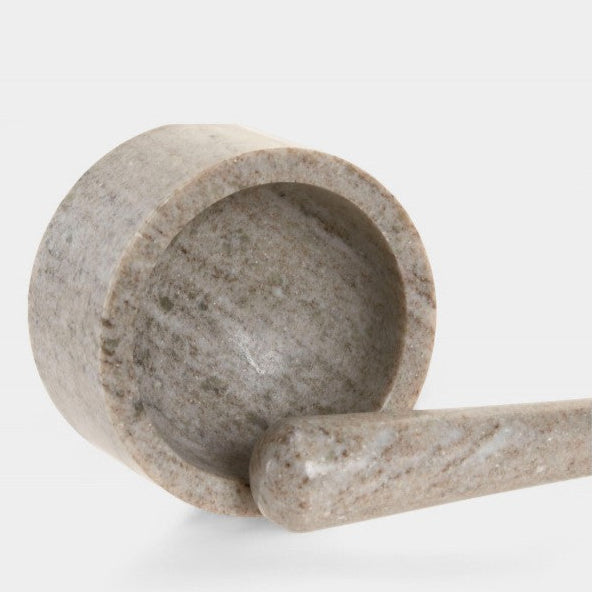 Mortier de cuisine en marbre beige